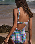 ATLANTIS GINGHAM BALCONETTE ONE PIECE