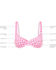 BLUSH GINGHAM BALCONETTE BRA