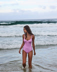 BLUSH GINGHAM BALCONETTE ONE PIECE