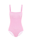 BLUSH GINGHAM BANDEAU ONE PIECE