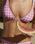 BLUSH GINGHAM CLASSIC BRA