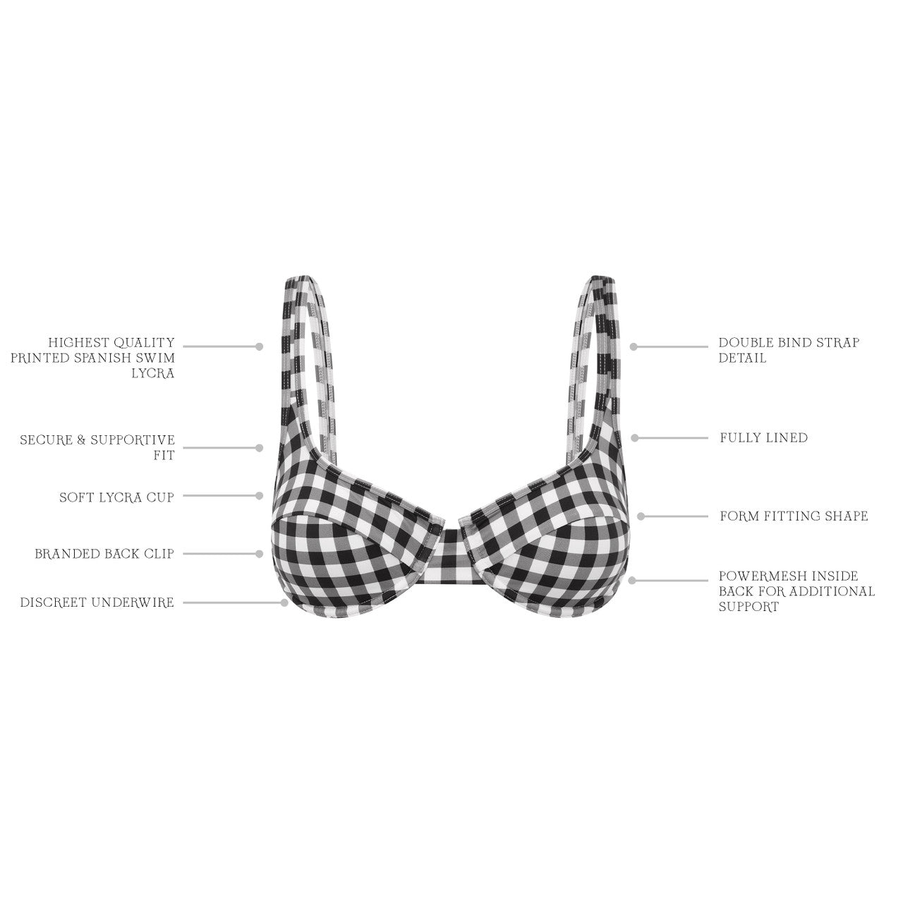 CLASSIC GINGHAM BALCONETTE BRA