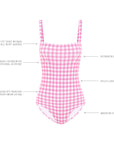 BLUSH GINGHAM BANDEAU ONE PIECE
