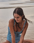 FOREST GINGHAM BALCONETTE ONE PIECE