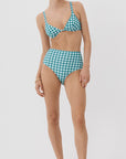 FOREST GINGHAM HIGH WAISTED PANT