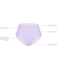 LILAC GINGHAM HIGH WAISTED PANT