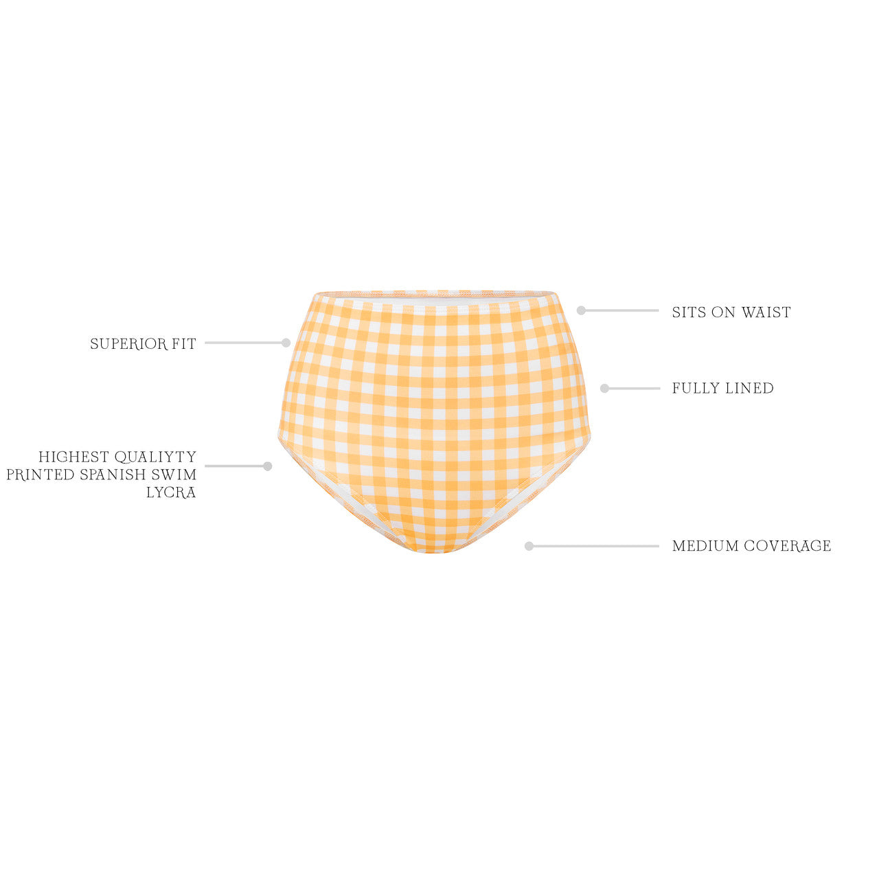 MARIGOLD GINGHAM HIGH WAISTED PANT