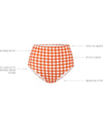 TERRACOTTA GINGHAM HIGH WAISTED PANT