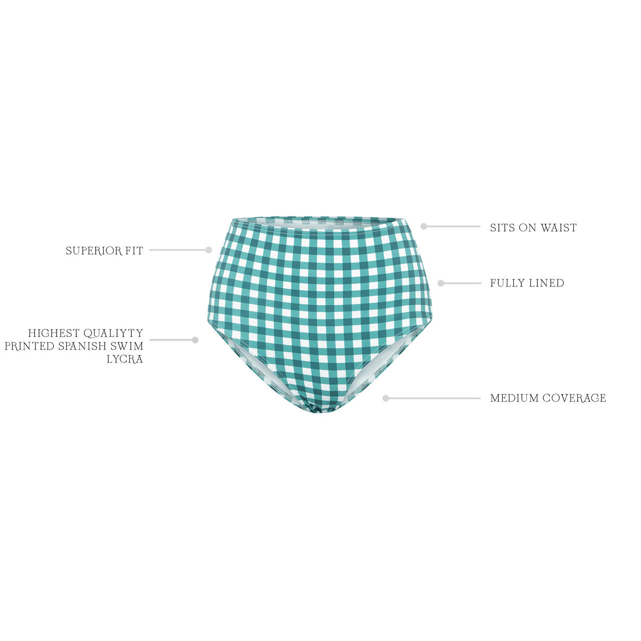 FOREST GINGHAM HIGH WAISTED PANT