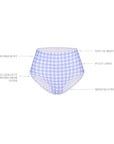 SKY GINGHAM HIGH WAISTED PANT