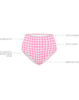 BLUSH GINGHAM HIGH WAISTED PANT