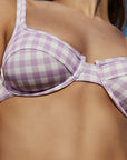 LILAC GINGHAM BALCONETTE BRA