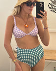 LILAC GINGHAM CLASSIC BRA
