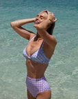 SKY GINGHAM CLASSIC BRA