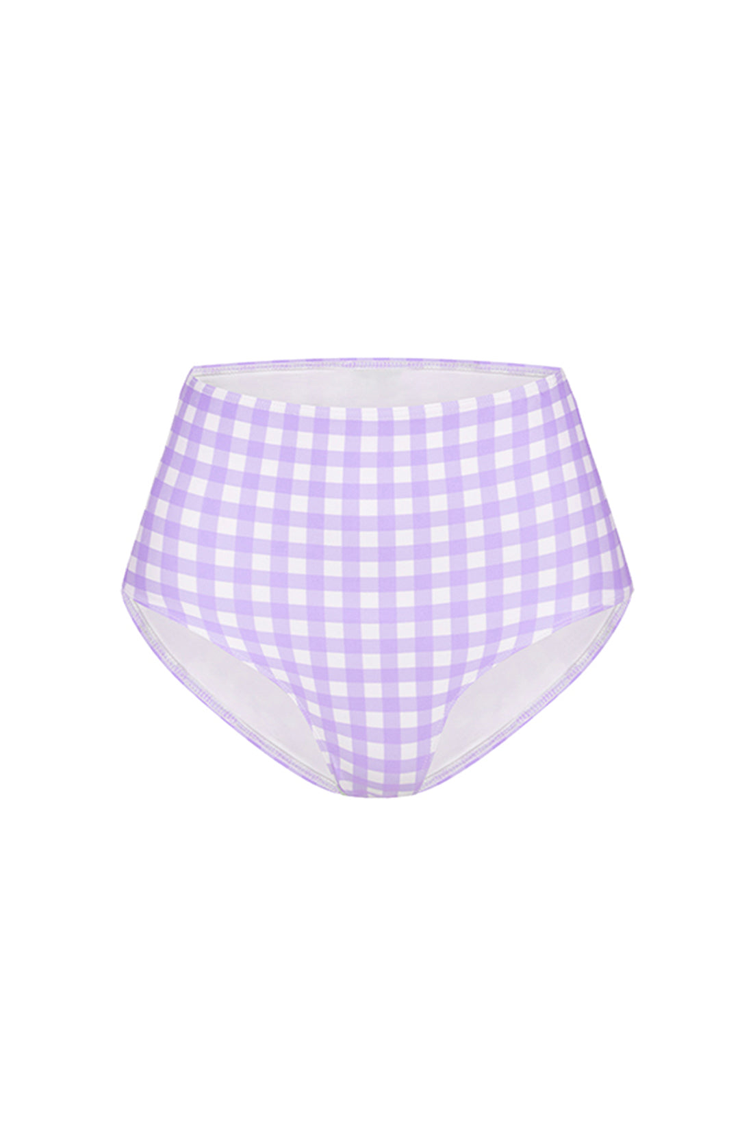 LILAC GINGHAM HIGH WAISTED PANT