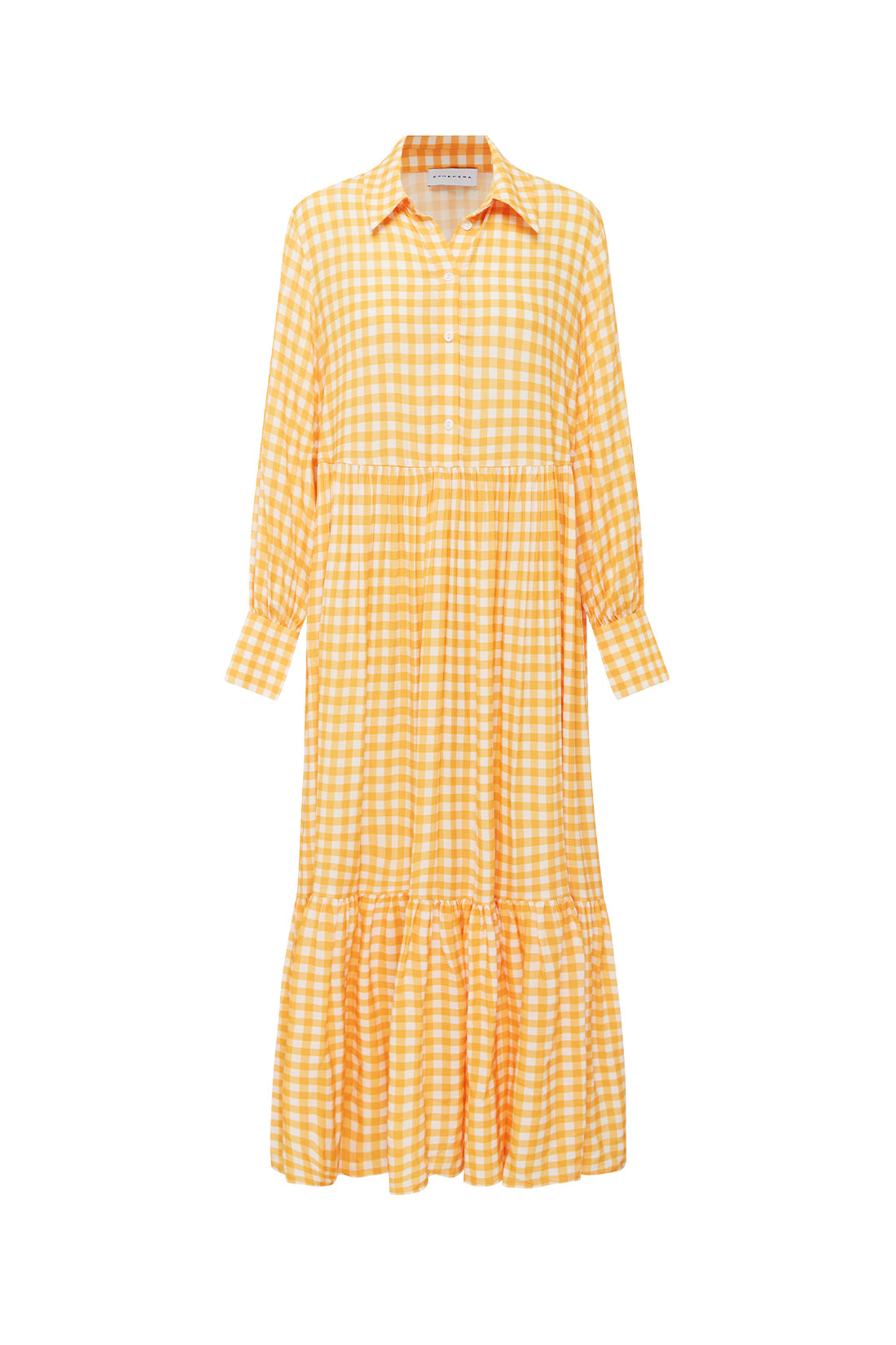 MARIGOLD GINGHAM BUTTON DOWN MAXI