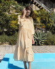 MARIGOLD GINGHAM BUTTON DOWN MAXI