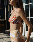 TERRACOTTA GINGHAM CLASSIC BRA