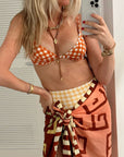 TERRACOTTA GINGHAM CLASSIC BRA