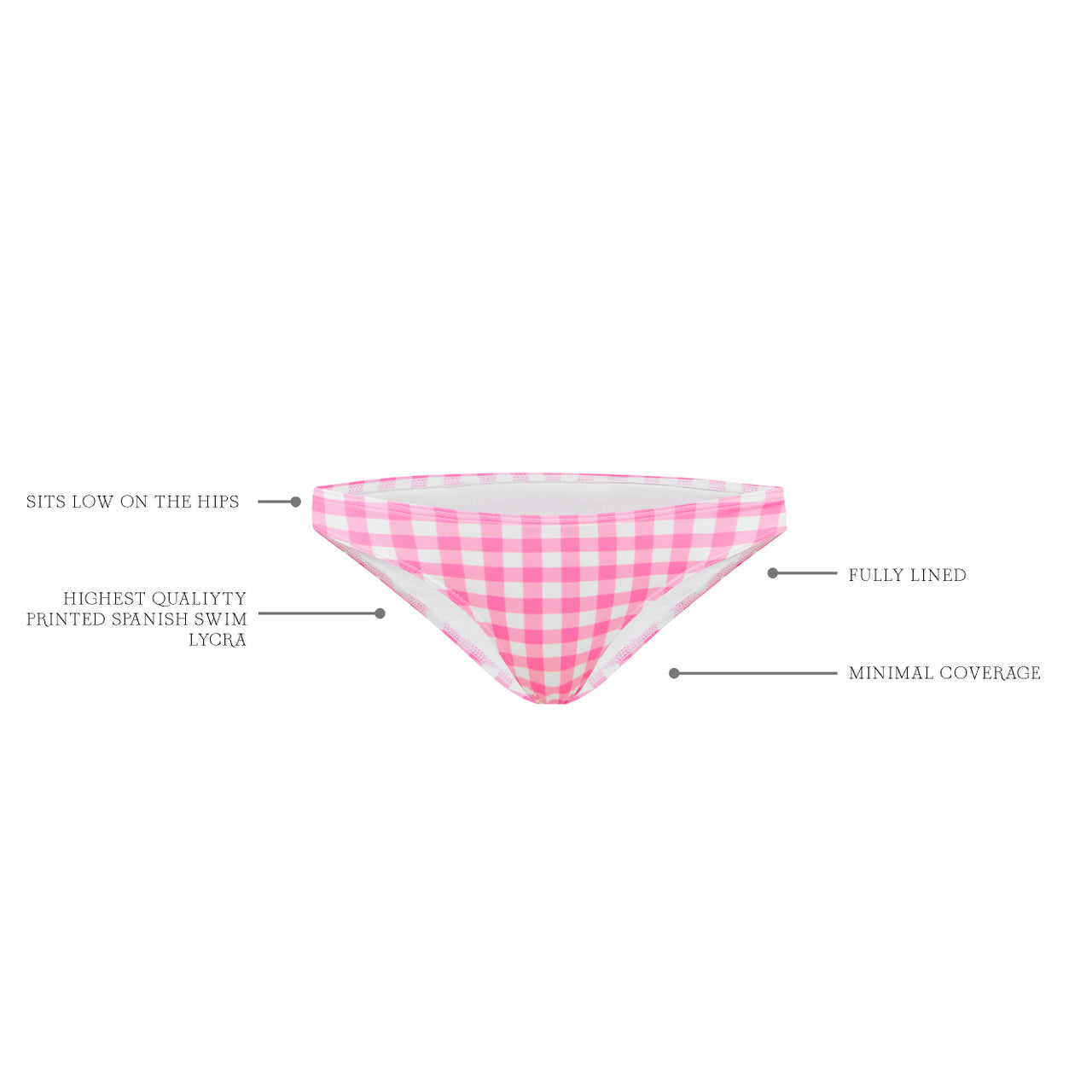 BLUSH GINGHAM MINI PANT