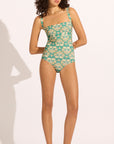 PALM BANDEAU ONE PIECE