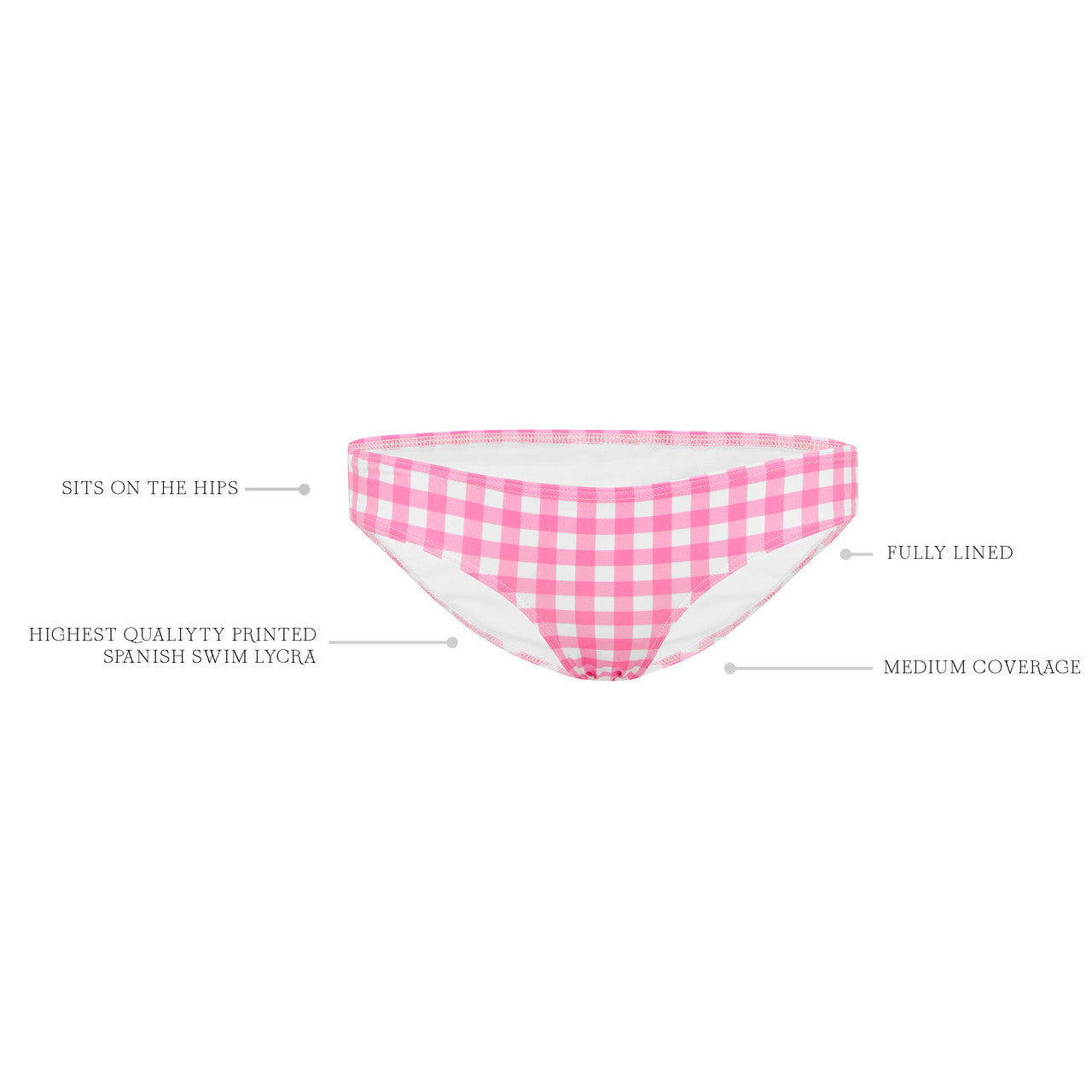 BLUSH GINGHAM CLASSIC PANT