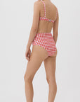 ROUGE GINGHAM HIGH WAISTED PANT