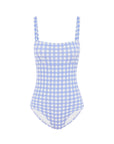 SKY GINGHAM BANDEAU ONE PIECE