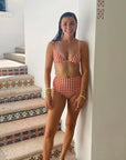 TERRACOTTA GINGHAM CLASSIC BRA