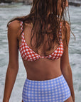 TERRACOTTA GINGHAM CLASSIC BRA