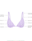 LILAC GINGHAM CLASSIC BRA