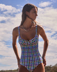 ATLANTIS GINGHAM BALCONETTE ONE PIECE