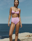 BLUSH GINGHAM BALCONETTE BRA