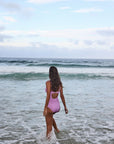 BLUSH GINGHAM BALCONETTE ONE PIECE