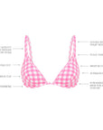 BLUSH GINGHAM CLASSIC BRA