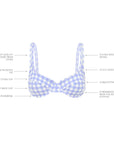 SKY GINGHAM BALCONETTE BRA