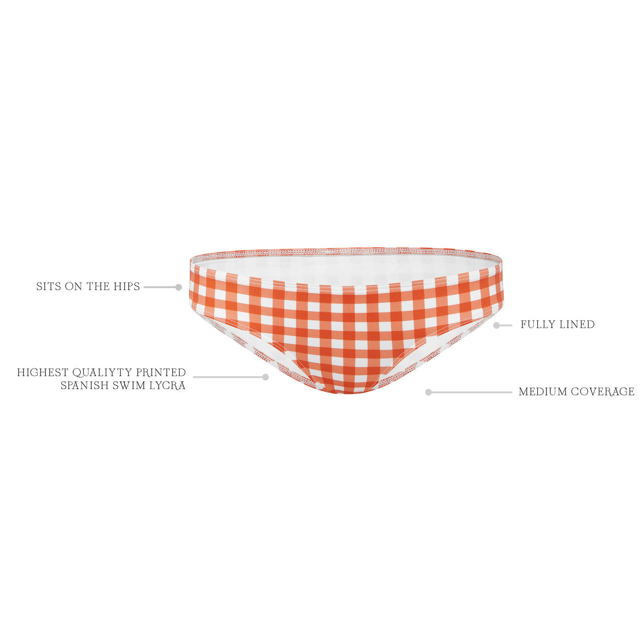 TERRACOTTA GINGHAM CLASSIC PANT