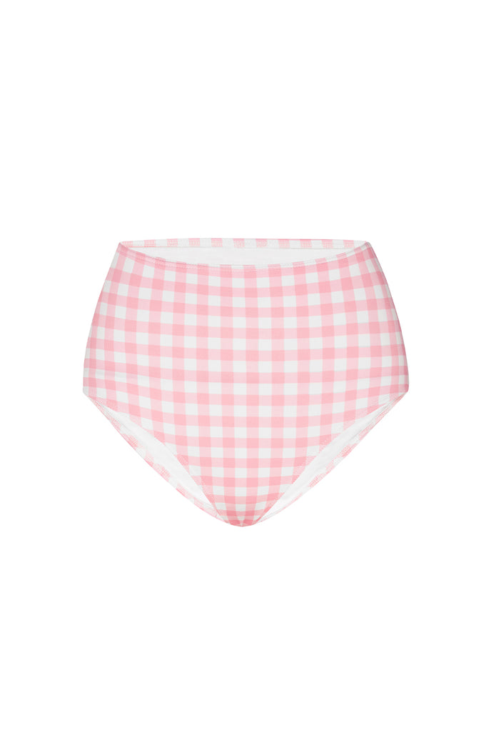 GERANIUM GINGHAM HIGH WAISTED PANT