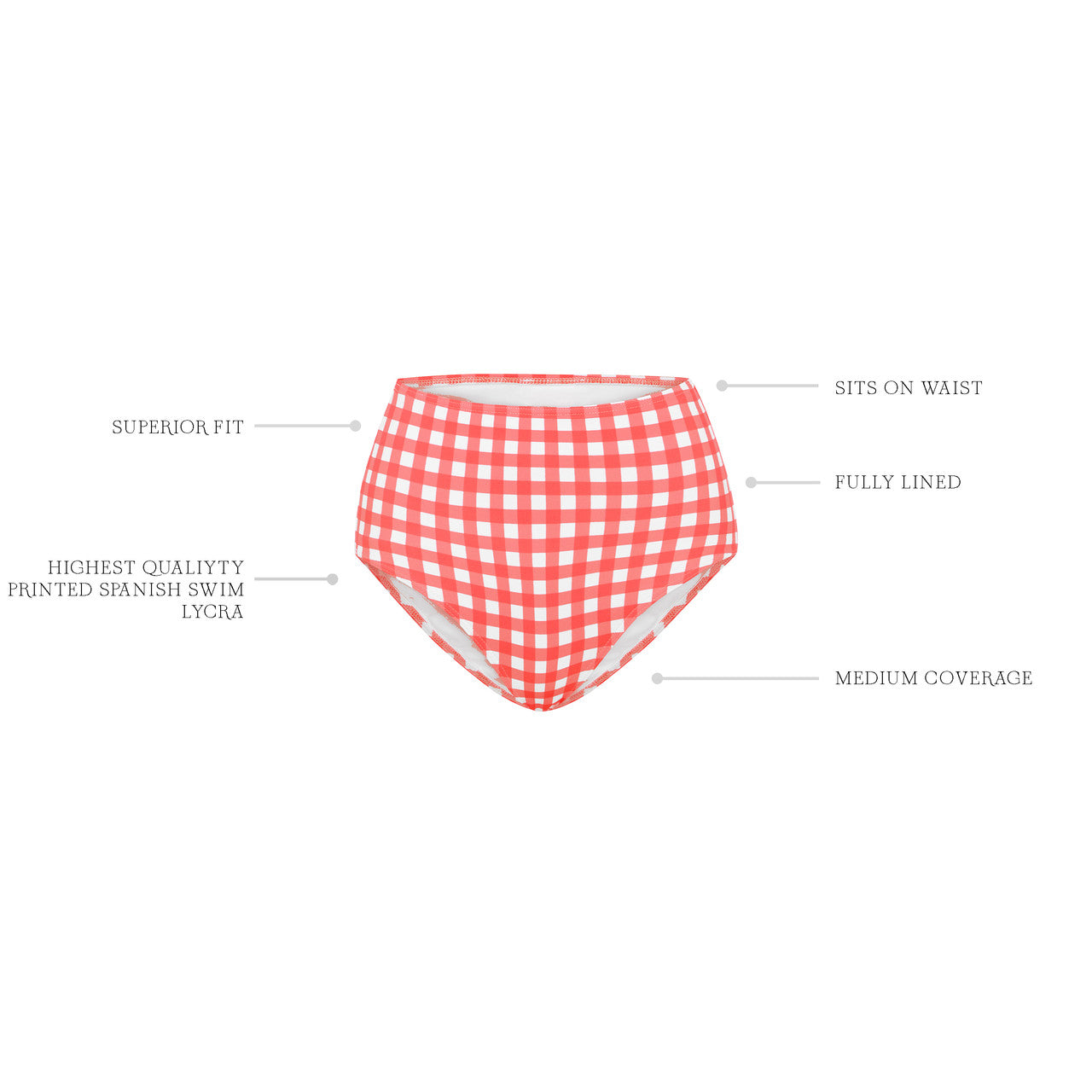 ROUGE GINGHAM HIGH WAISTED PANT