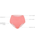 ROUGE GINGHAM HIGH WAISTED PANT