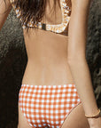 MARIGOLD GINGHAM FLOUNCE BRA