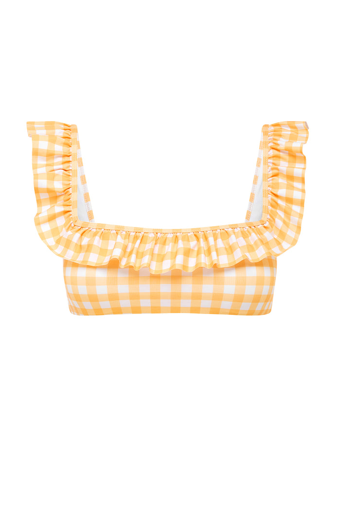 MARIGOLD GINGHAM FLOUNCE BRA