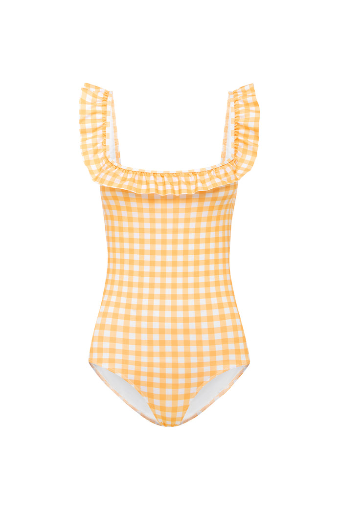MARIGOLD GINGHAM FLOUNCE ONE PIECE
