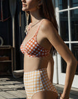 MARIGOLD GINGHAM HIGH WAISTED PANT