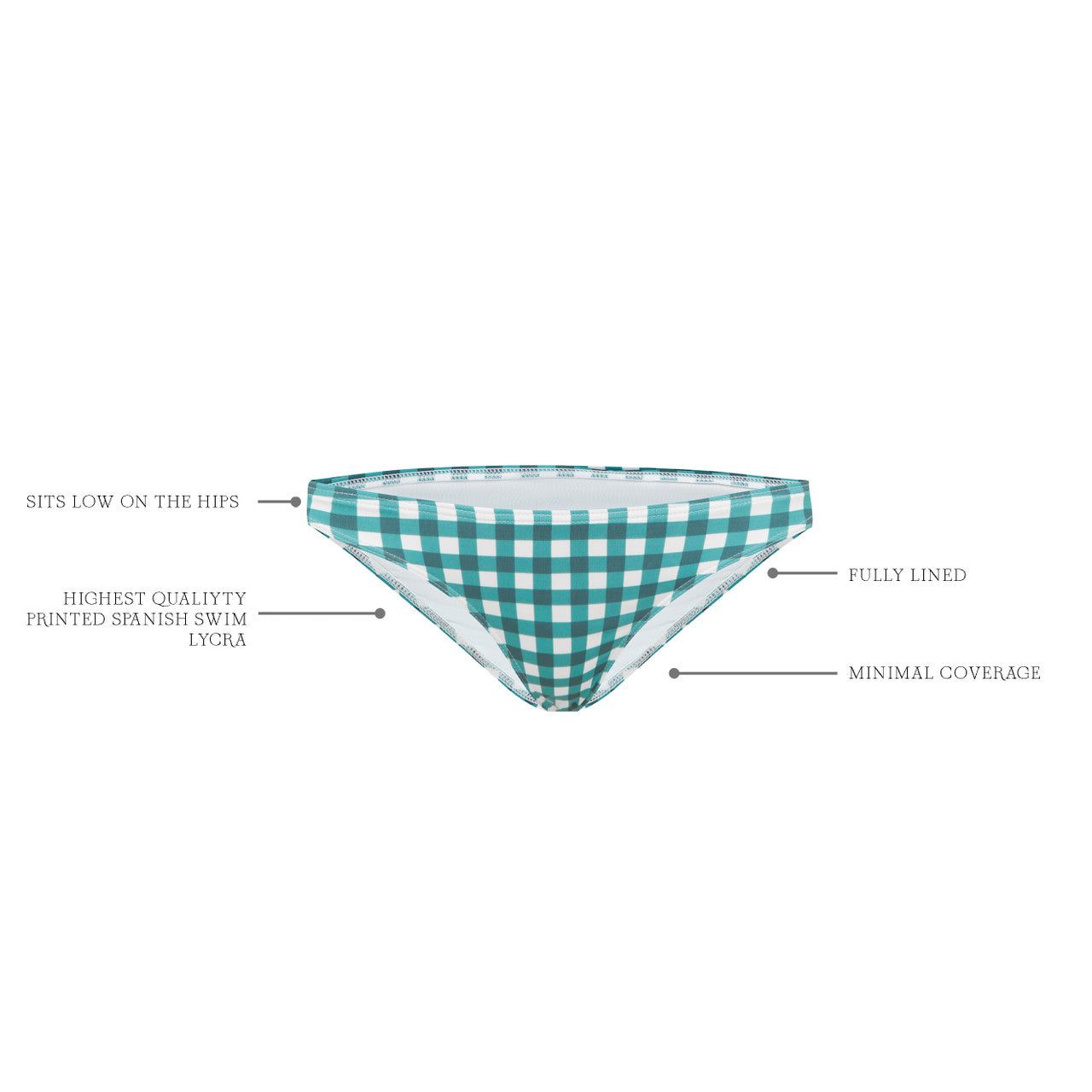 FOREST GINGHAM MINI PANT