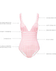 GERANIUM GINGHAM CLASSIC ONE PIECE