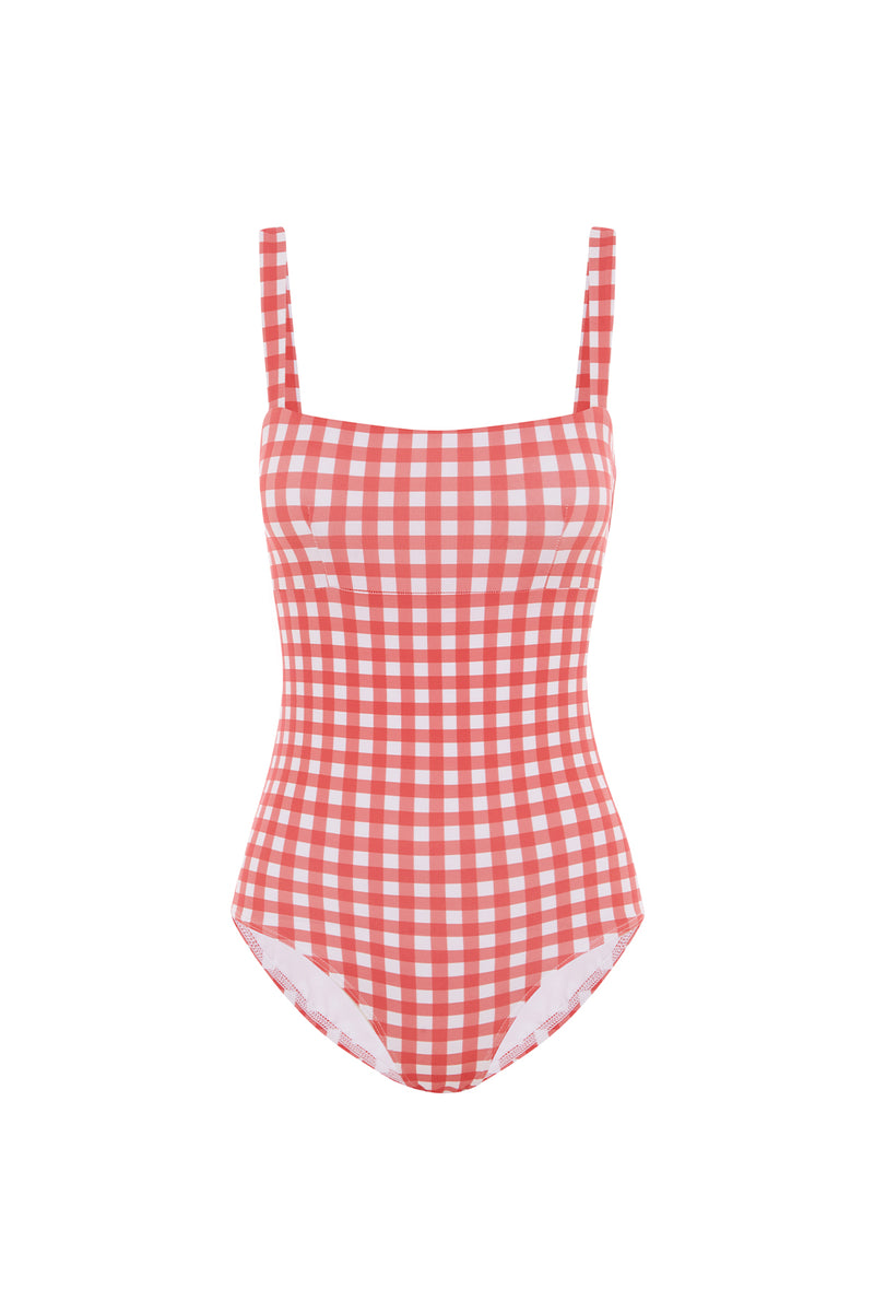 ROUGE GINGHAM BANDEAU ONE PIECE