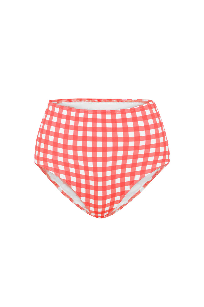 ROUGE GINGHAM HIGH WAISTED PANT