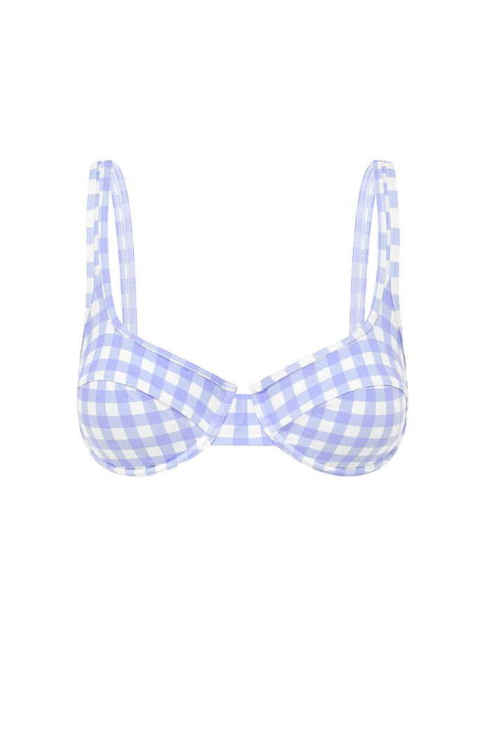 SKY GINGHAM BALCONETTE BRA