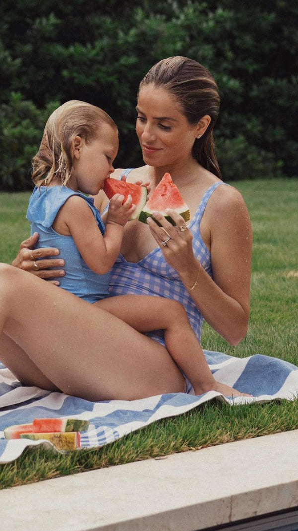 EPHEMERA Sky Gingham Classic One Piece – Ephemera Resort